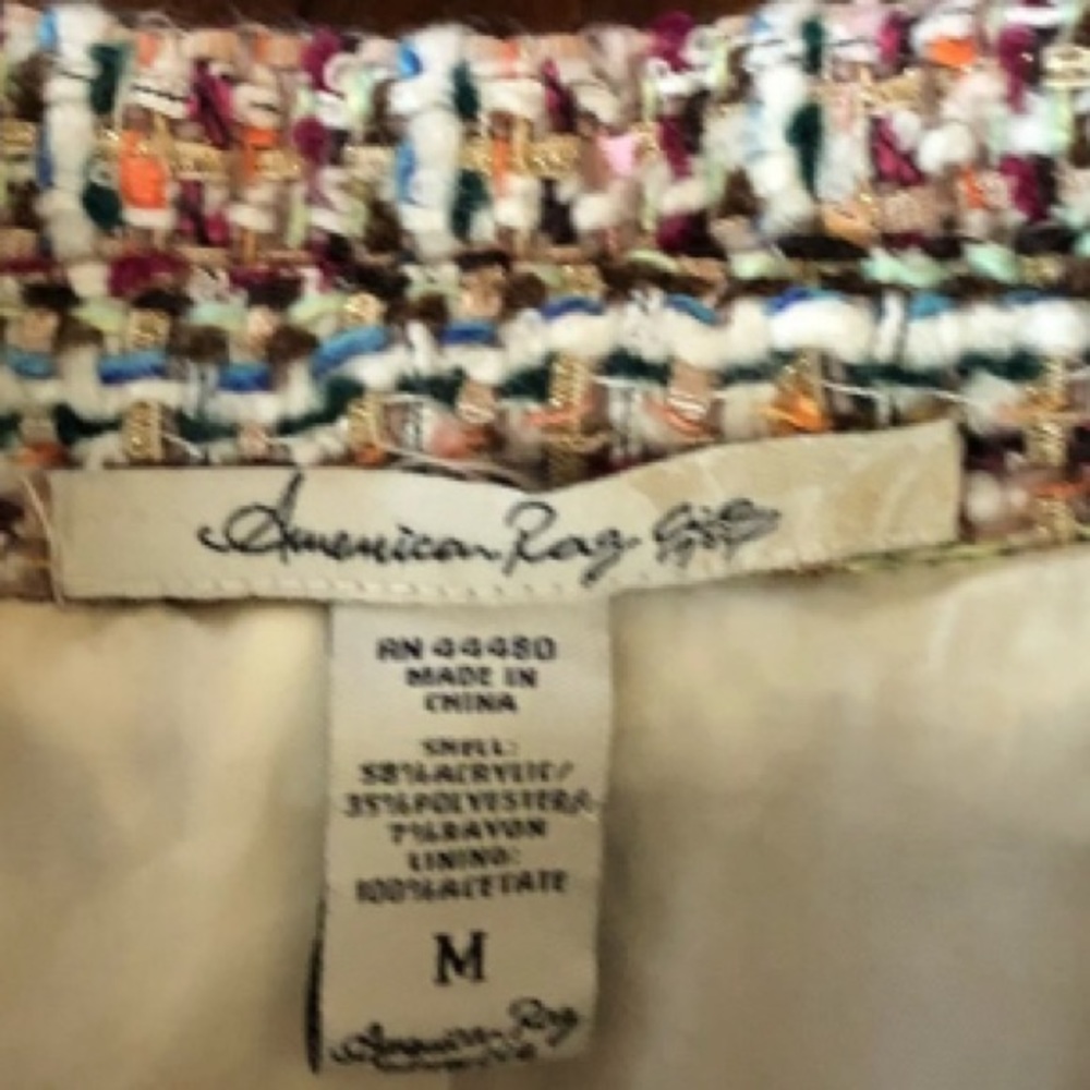 American Rag Tweed Multicolored Moto Jacket - Picture 5 of 7